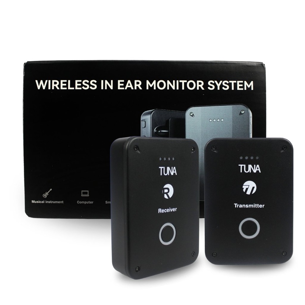 Transmissor Retorno Sem Fio Tuna TRT100 Recarregável Profissional + Receptor