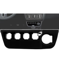 Moldura Suporte Porta Botões 4 Posições Gol Voyage Saveiro G6 Preto