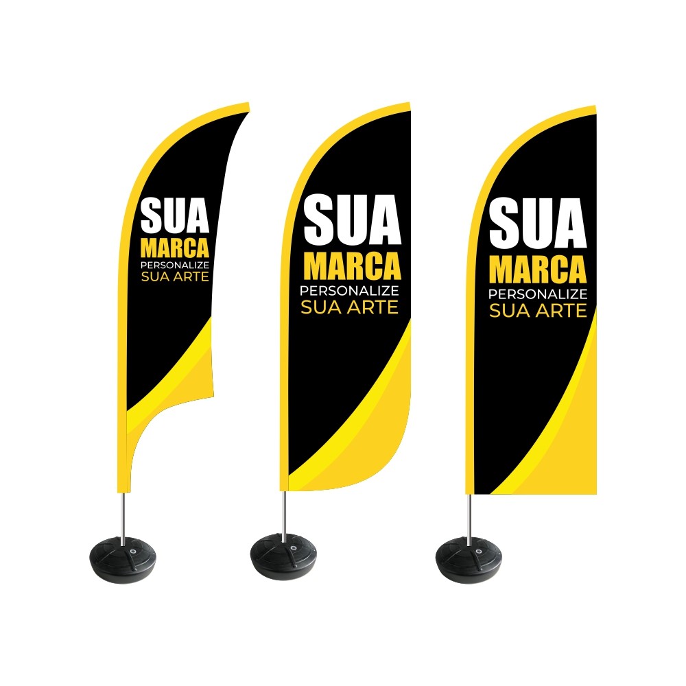 WindBanner Personalizado Kit Completo do Seu Jeito 2,8m