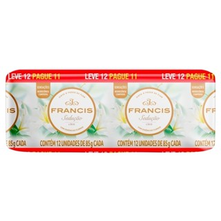 Sabonete Francis Suave Lírio 85g - Embalagem com 12 Unidades em Oferta na Shopee