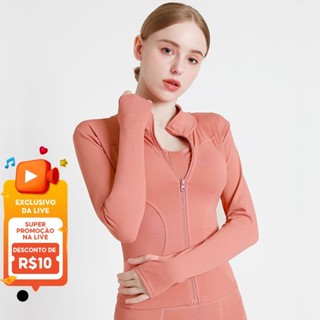 Jaqueta De Proteção UV Feminina Camisas De Yoga Ginástica Slim Para Ciclismo Ao Ar Livre T...