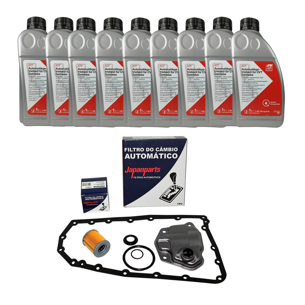 KIT TROCA ÓLEO CAMBIO CVT MITSUBISHI LANCER ASX OUTLANDER NISSAN SENTRA 10 Litros FEBI BLISTEN