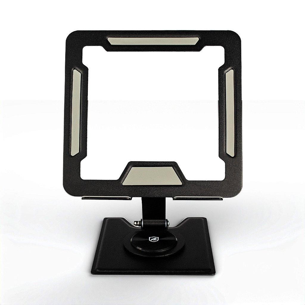 Gshield Suporte de Mesa Metálico Discovery Ajustável e Dobrável com Rotação 360º compatível com Tablet e iPad