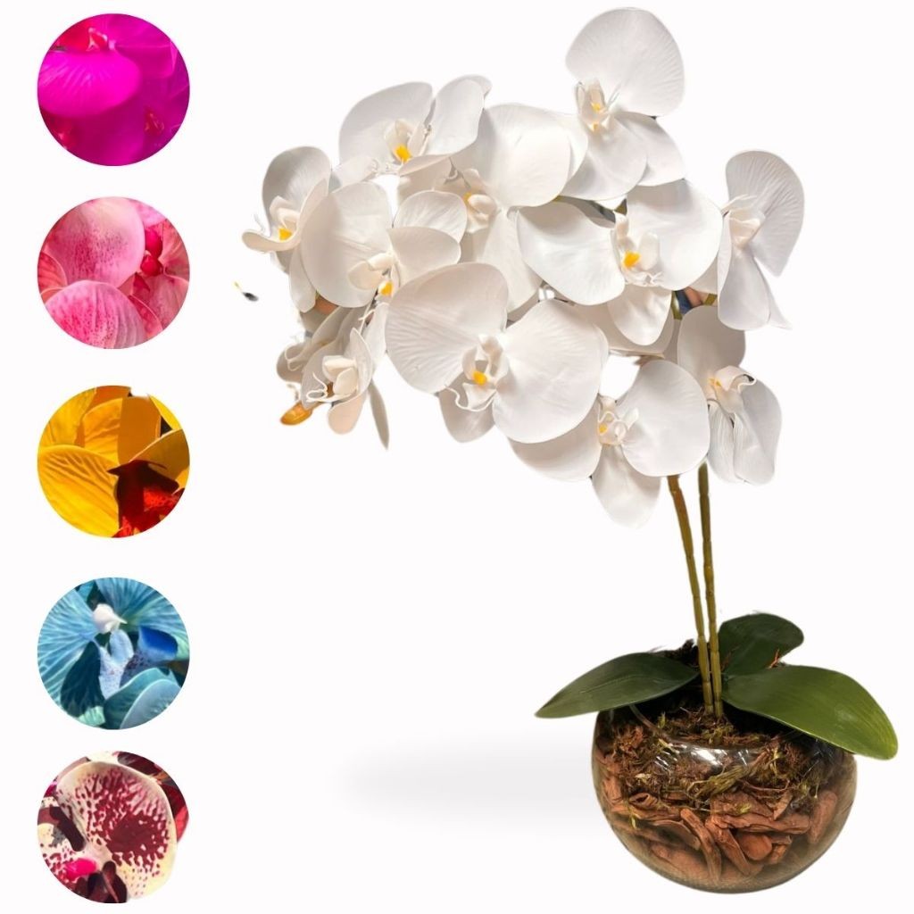 Arranjo Flores Orquidea Artificial Decorativa Centro de Mesa em Oferta na Shopee