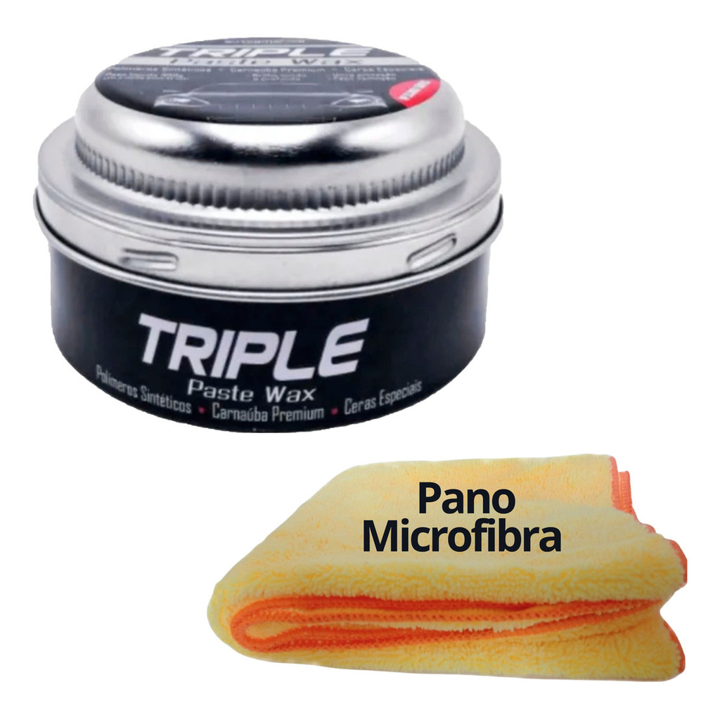 Cera De Carnauba Triple Paste Wax 300g + Pano Microfibra em Oferta na Shopee