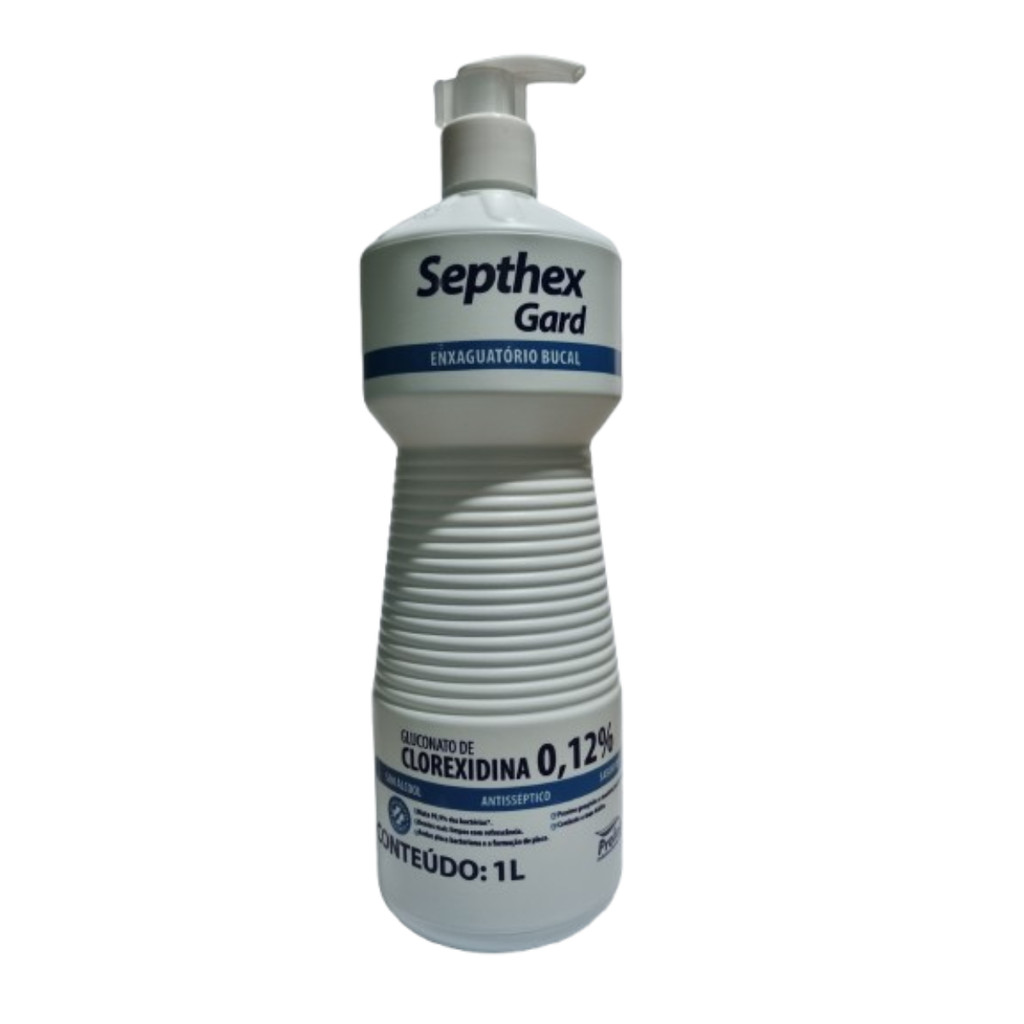 KIT 02 ENXAGUATORIO BUCAL CLOREXIDINA 0,12% SEPTHEX GARD 1L
