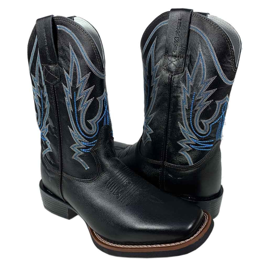 Bota Preta Masculina Country Texas Rodeo