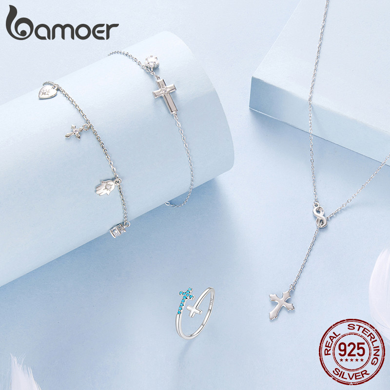 Pulseira De Prata Esterlina 925 Bamoer Starlight Cross Amulet Joias Presentes Para Mulheres em Oferta na Shopee