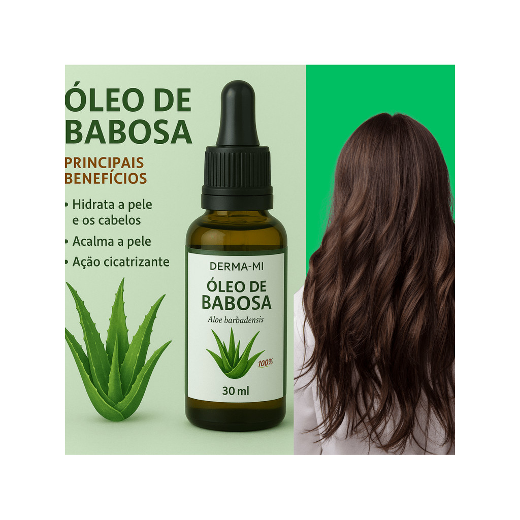 ÓLEO PARA CABELOS Óleo de Babosa 100% Puro – Hidratação, Crescimento Capilar