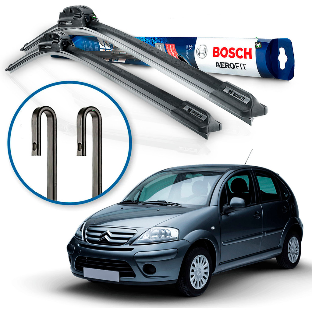 Par Palheta Limpador Parabrisa Bosch Citroen C3/XTR 2003 04 05 06 07 08 09 2010 2011 2012

 Gancho