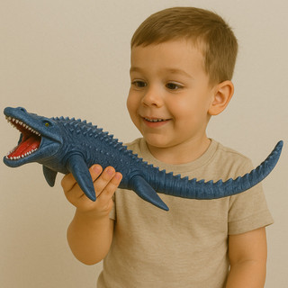 Dinossauro Mosassauro Brinquedo Infantil Vinil Macio 27cm