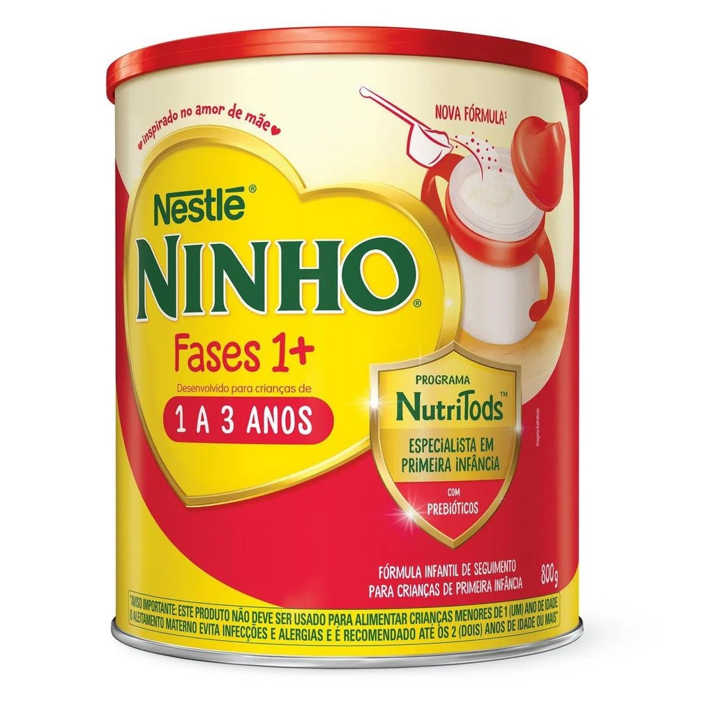 Leite Ninho Fases 1+ Lata com 800g NESTLÉ (7891000062661)