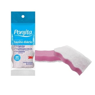 Esponja para Banho Ponjita 3M Rosa Embalagem com 24 Unidades em Oferta na Shopee