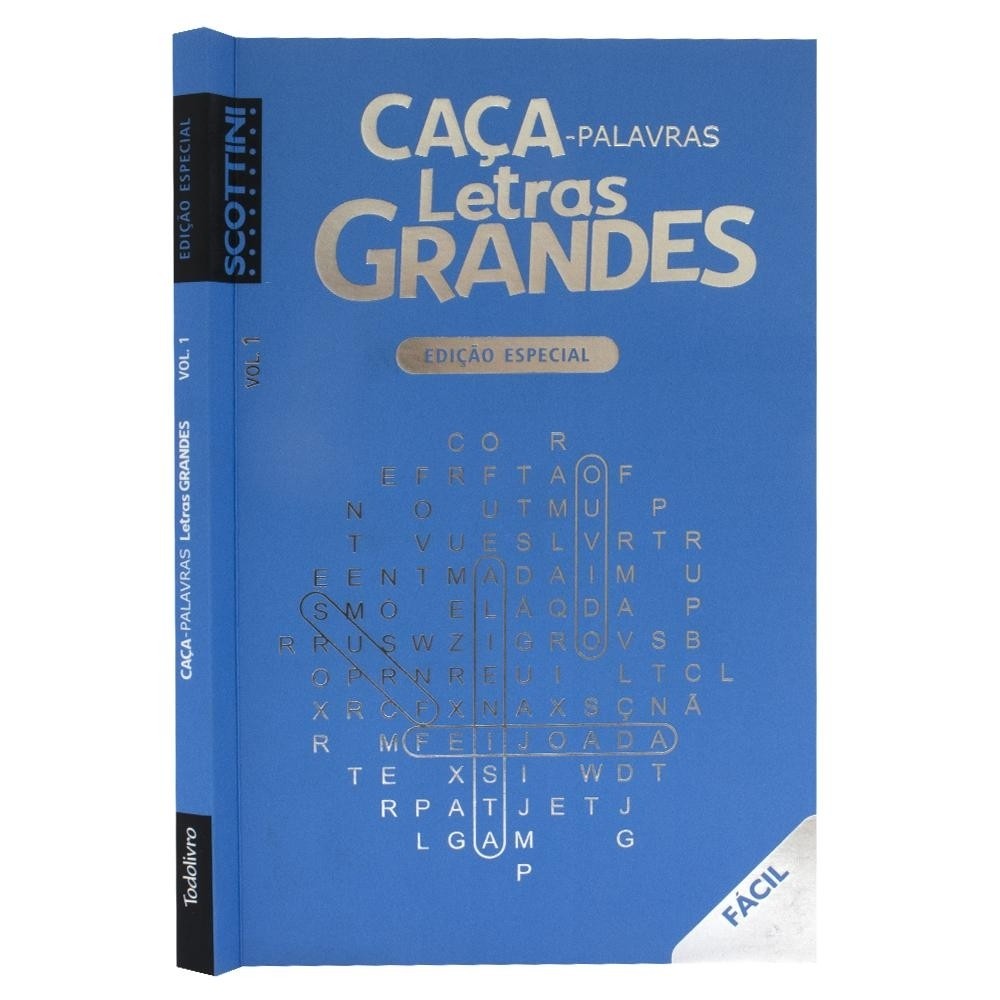 Scottini touch: Caça-palavras Letras Grandes Fácil V1 em Oferta na Shopee