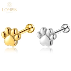 Lomiss Piercing Helix Flat Conch Tragus Barbell Aço Cirúrgico Patinha