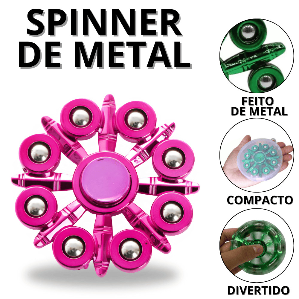 Fidget Spinner Metal Spiner Infantil Spine Spinners Spinne Brinquedos Anti Stress Colorido Metalico