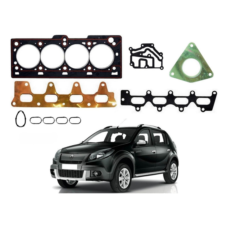 Jogo Junta Cabeçote Sandero Stepway 1.6 16v 2007 A 2013 - Spare Parts and Accessories for Vehicles