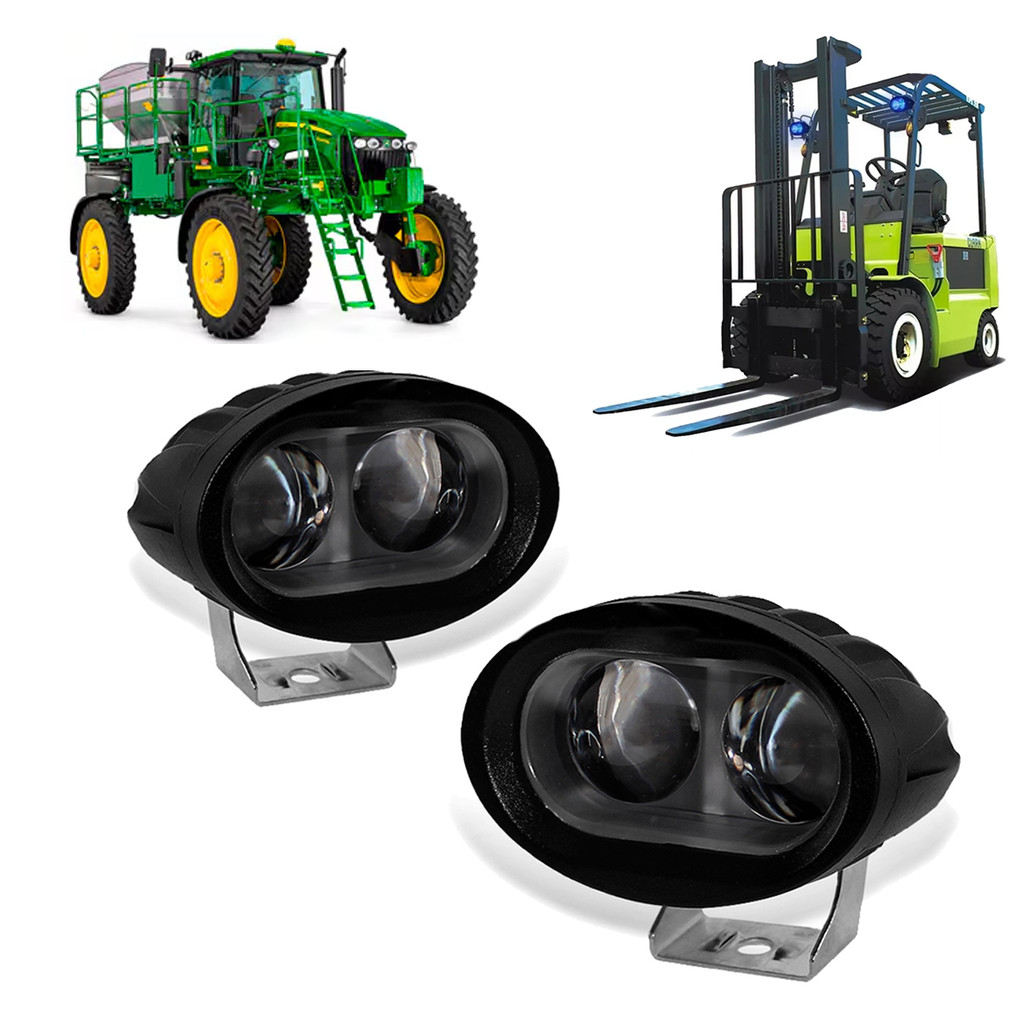 Par de Farol Oval Blue Spot 2 Led 10-80V 20W Pulverizadores Agrícolas NR11 Empilhadeira em Oferta na Shopee