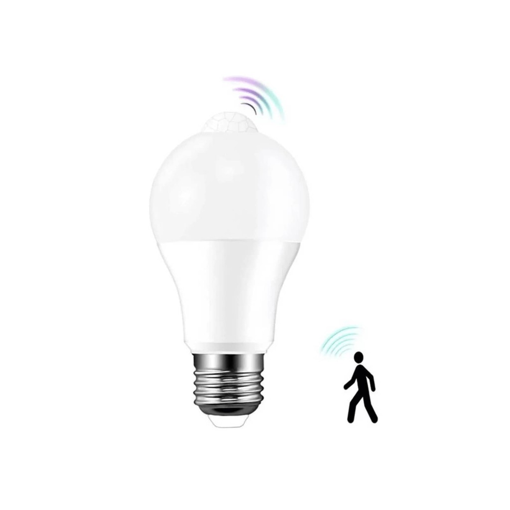 Lâmpada Led E27 De Presença Bulbo Luz Fria Bivolt Com Sensor Detecção Automática  Perfeito