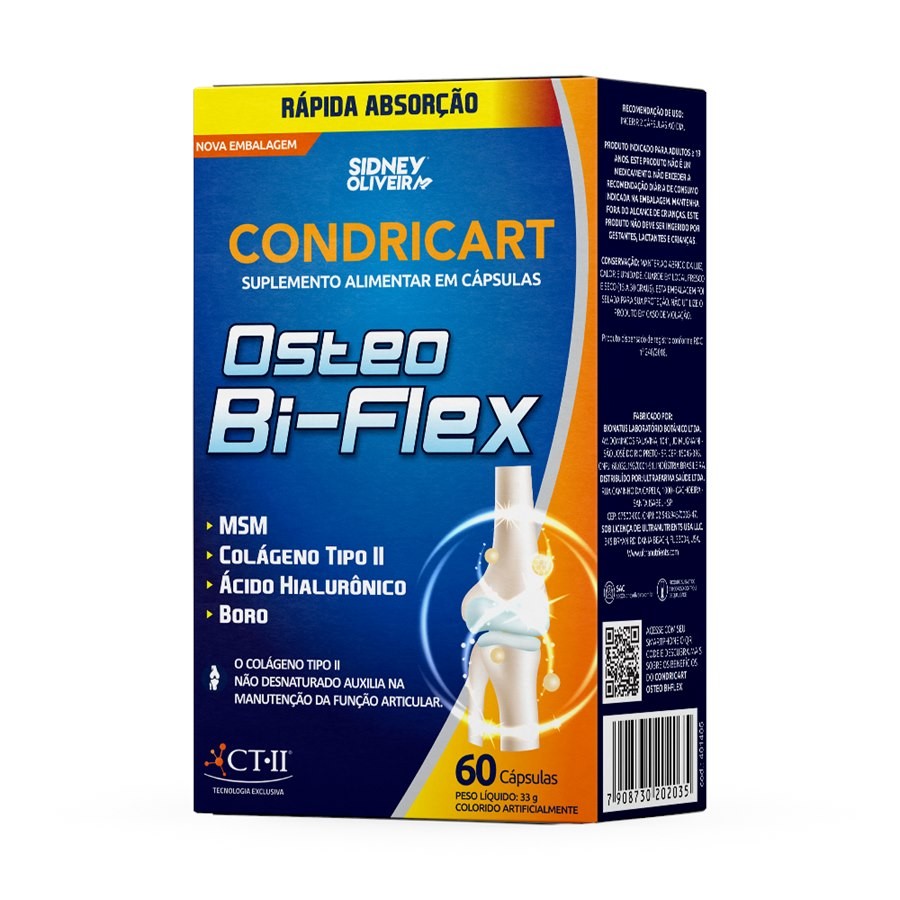 COLAGENO TIPO II+MSM+AC. HIAL+CONDRICART OSTEO BI-FLEX 60 CA