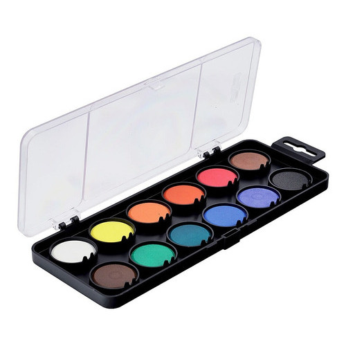 Estojo de Aquarela Pastilha 12 cores