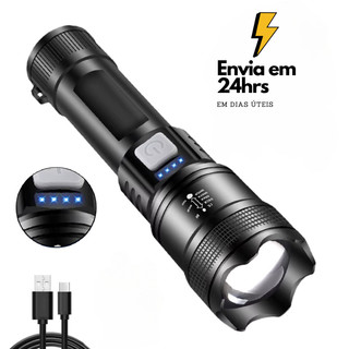Lanterna Led Militar 4 Em 1 T9 Tática Potente Forte Longo Alcance usb recarregável pesca camping em Oferta na Shopee