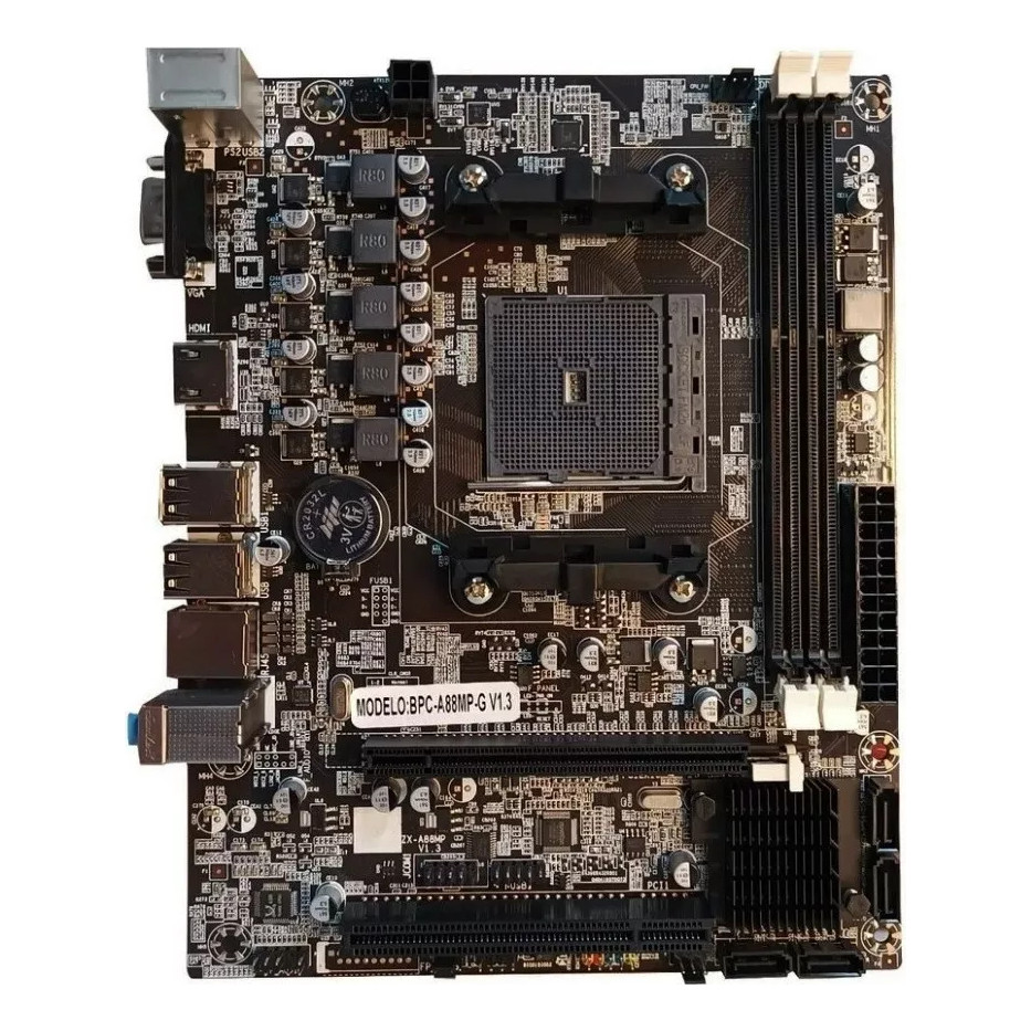 Placa Mãe Brazil Pc Bpc-a88mp-g Fm2+ Ddr3 Hdmi Gigabit