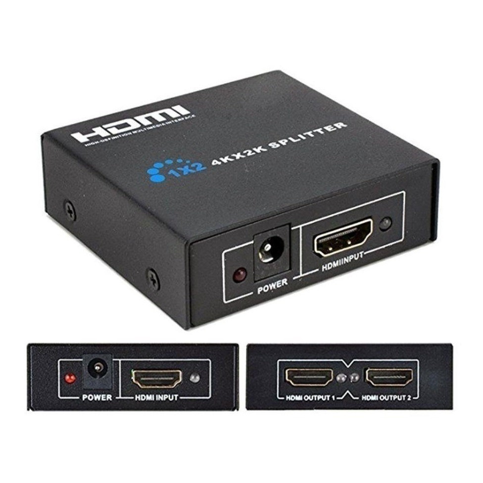 Splitter Divisor Compatível com HDMI Hdcp 1 Entrada 2 Saidas Full Hd 1x2 3d em Oferta na Shopee