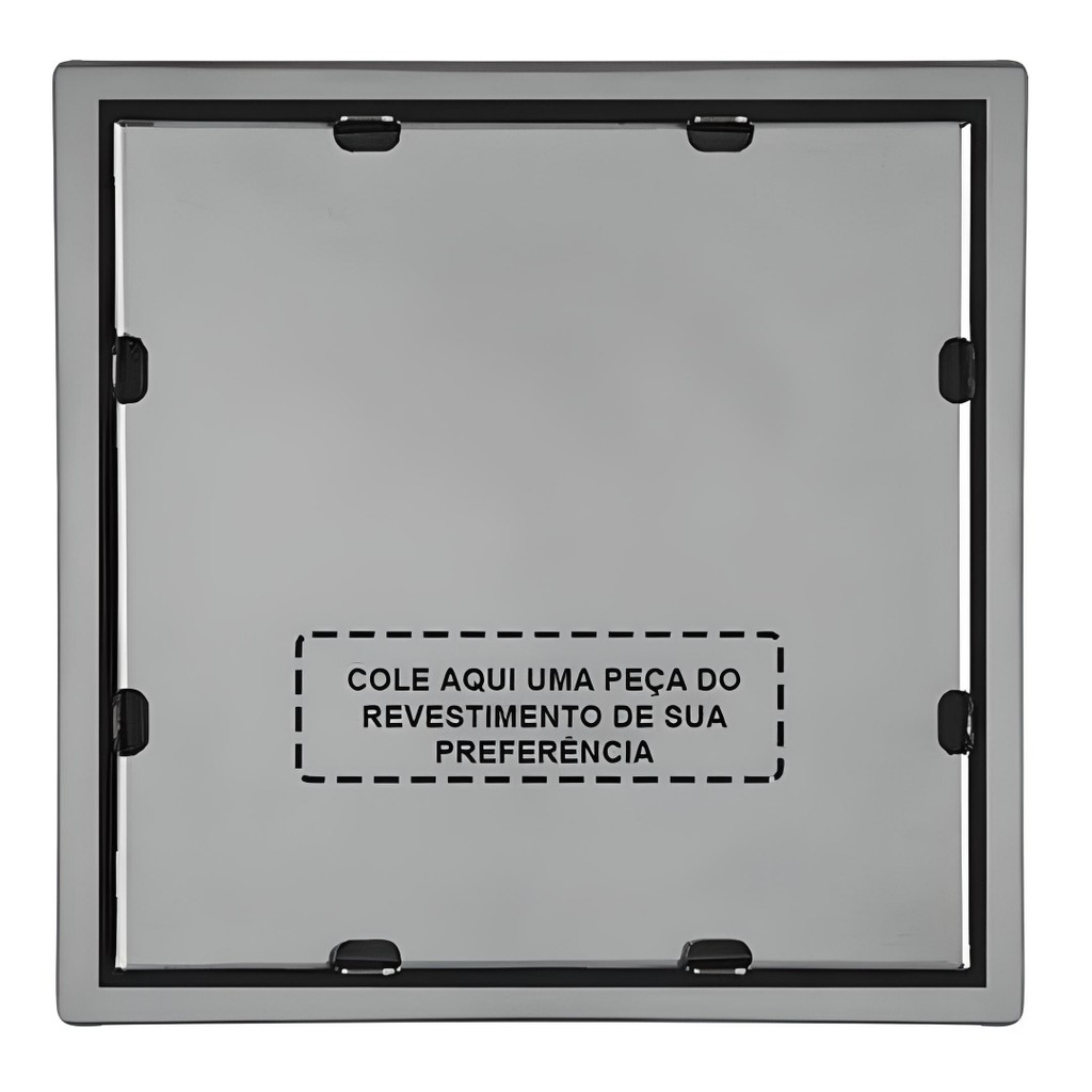 Ralo Inox 10x10cm Quattro Oculto Quadrado - Mozaik