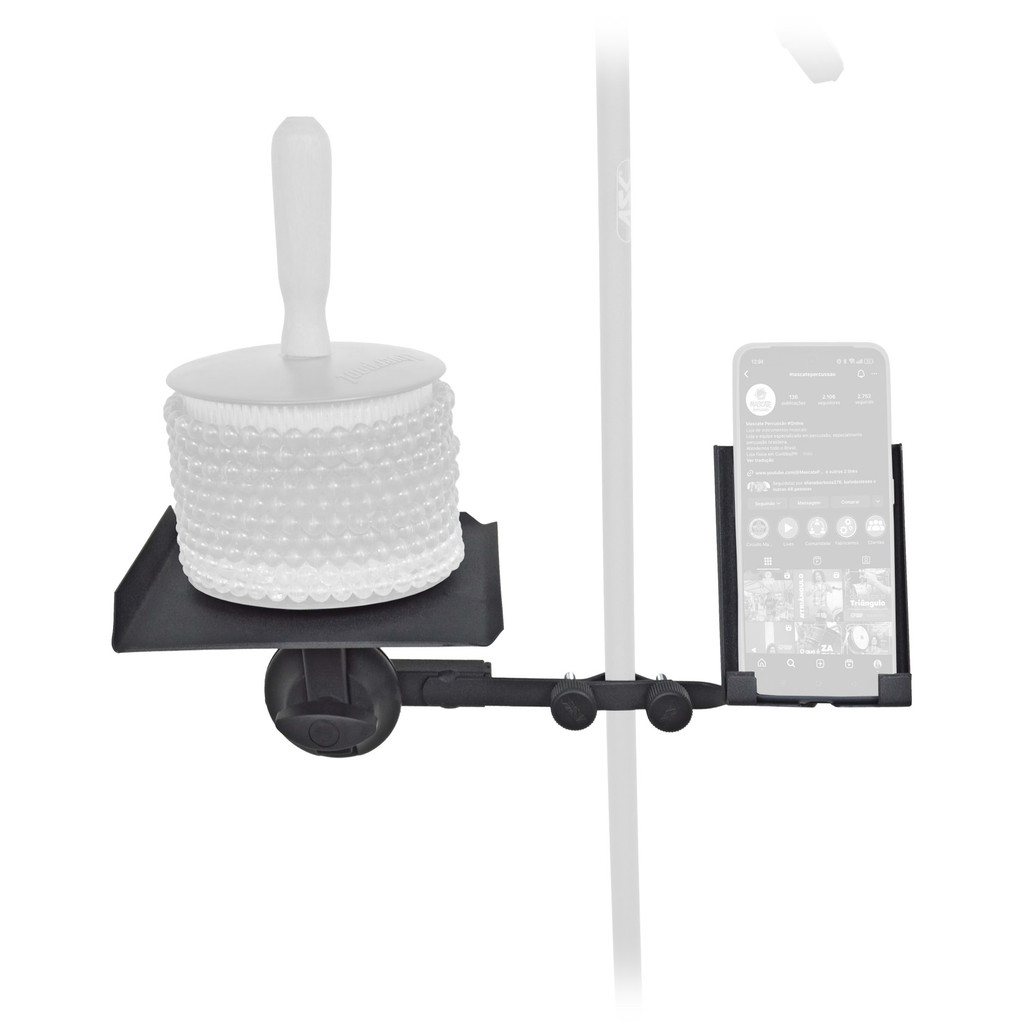 Suporte p/ pedestal Celular + Bandeja Mesa Percussão ASK C25
