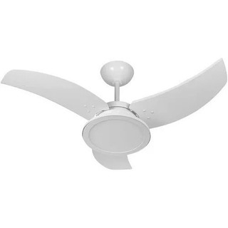 Ventilador De Teto Branco Led Tron Venom 110v 127v 3 Pás 