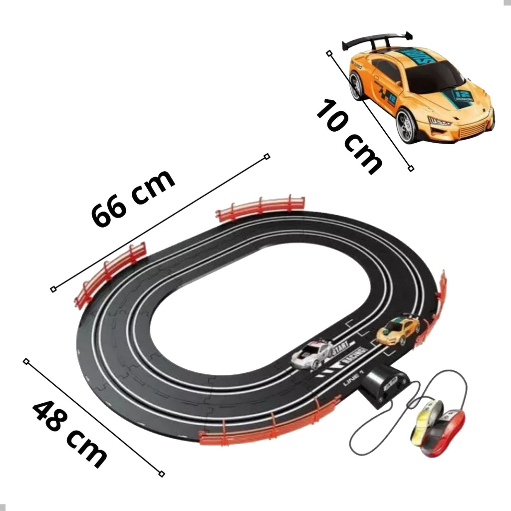 Autorama Pista De Carrinho Brinquedo Radical Elétrico 2 carrinhos Envio Imediato 180 cm de pista