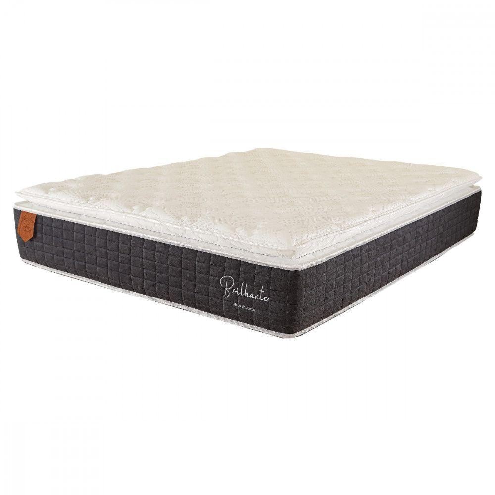 Colchão Queen Brilhante 158x198x30cm Mola Ensacada Prorelax Grafite Com Branco em Oferta na Shopee