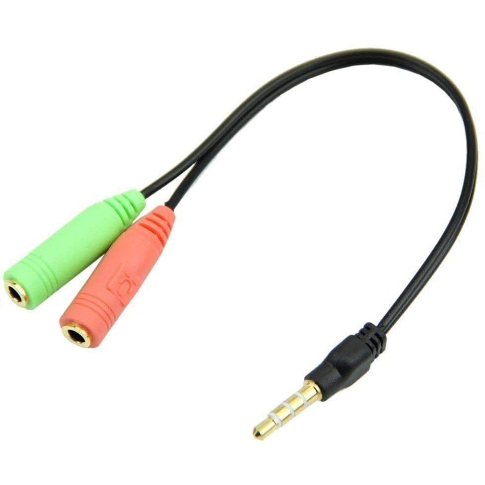 Cabo Adaptador Headset Fone de Ouvido Microfone P2 X P3