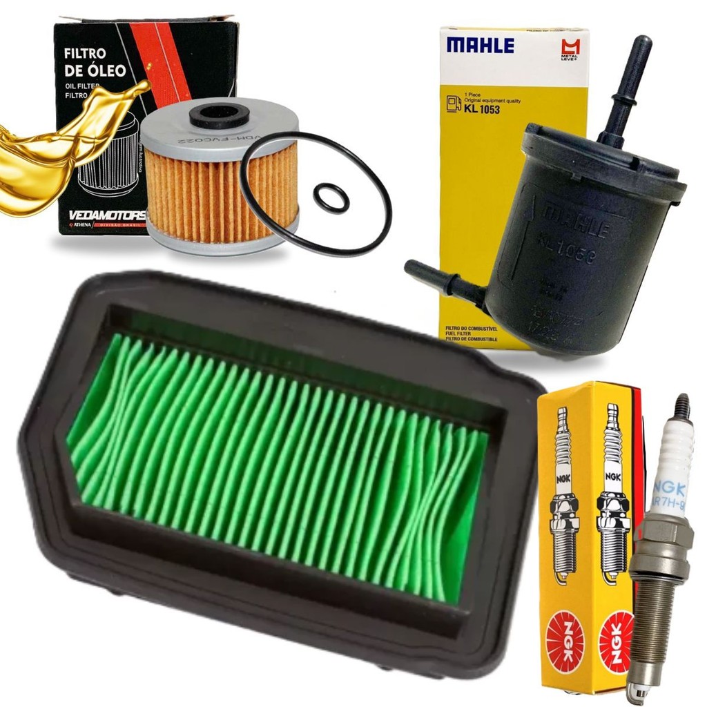 Kit de Filtros + Vela Ngk Cb 300f Twister 2023-2025 em Oferta na Shopee