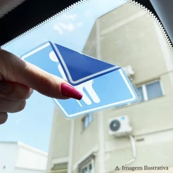 Adesivo Simbolo Autismo Para Vidro Interno Do Carro 10x10 cm