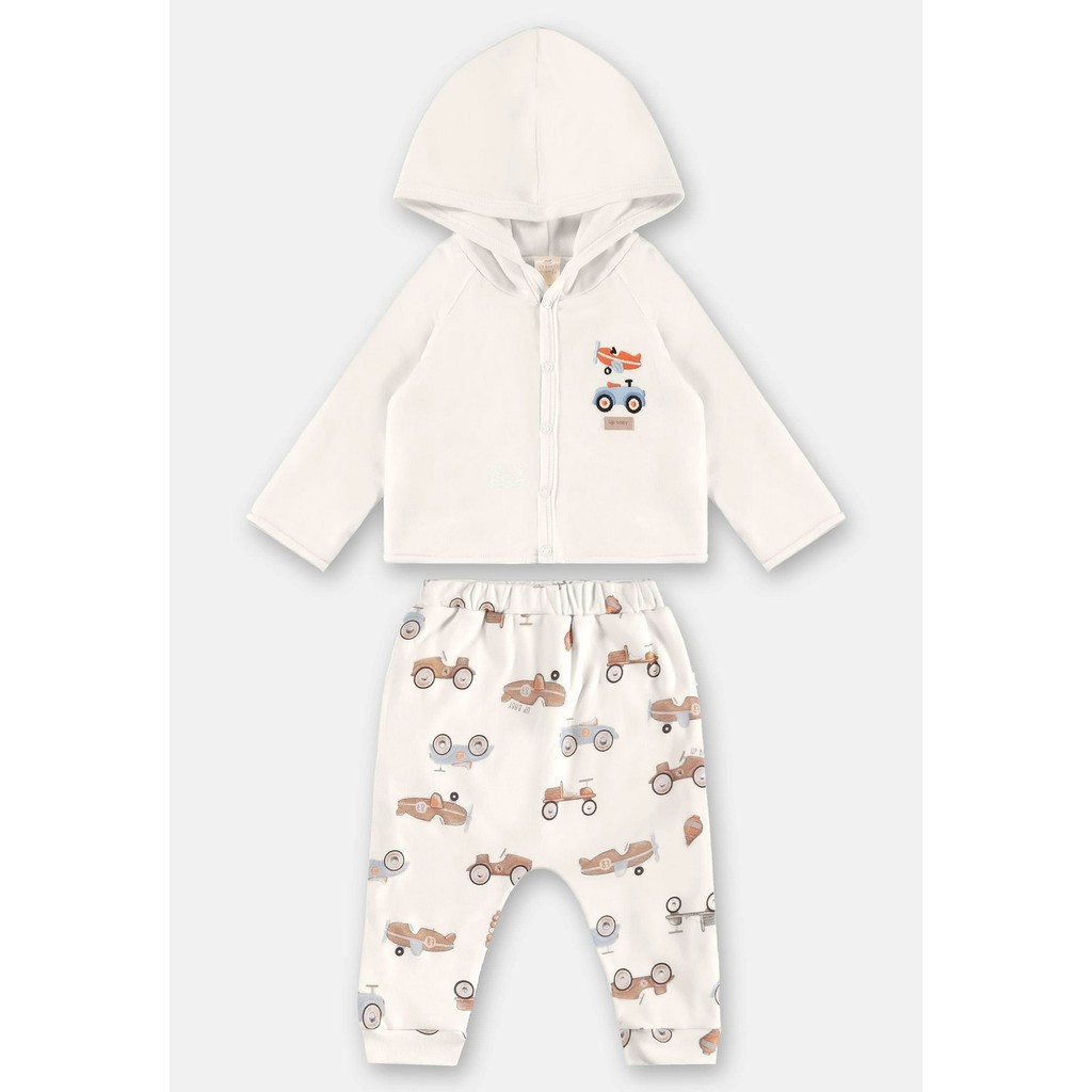 Conjunto com Cardigan e Calça para Bebê Menino Up Baby