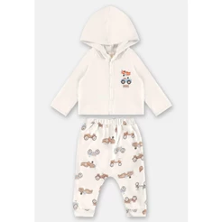 Conjunto com Cardigan e Calça para Bebê Menino Up Baby