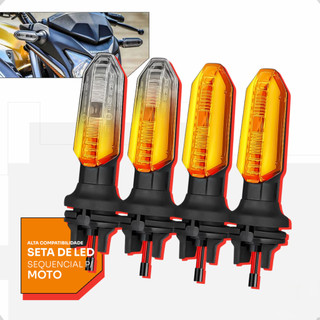Pisca Led Twister Sequencial 4un ou 2un Seta Honda Cb250f Twister 2019 Fan Titan