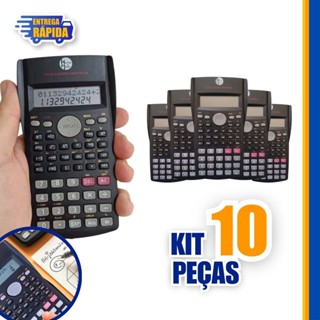 KIT 10 Calculadora Científica Com 240 Funções P/ Escola e Faculdade Escritório Equipamentos Escolar em Oferta na Shopee