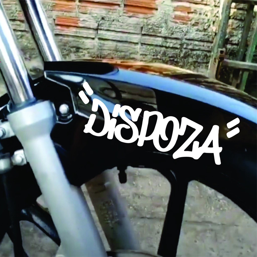Adesivo ''DISPOZA''  Para Viseira Capacete Moto Tanque Carro Caminhão 18CM