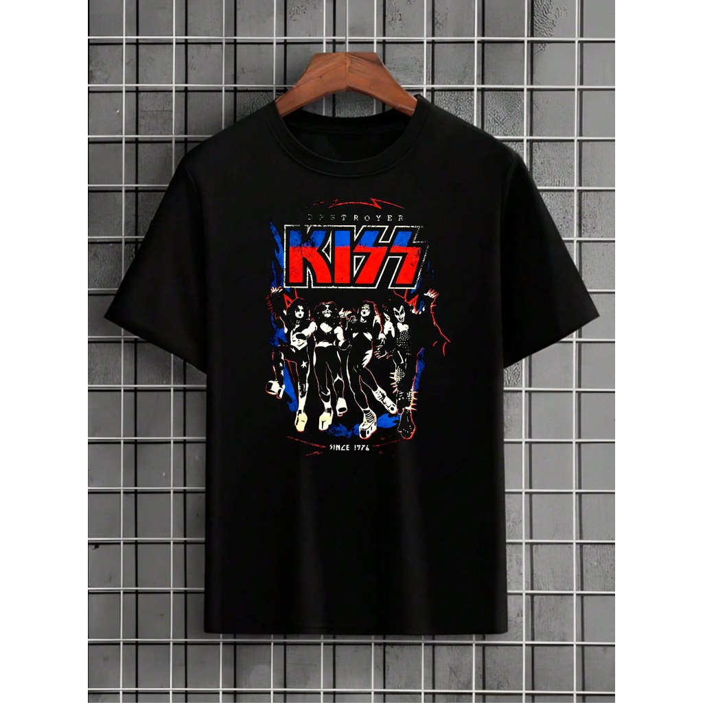 Camiseta Kiss Banda Internacional Basica Destroyer Rock And Roll OldSkull Camisa  Unissex Masculino Feminino Streetwear