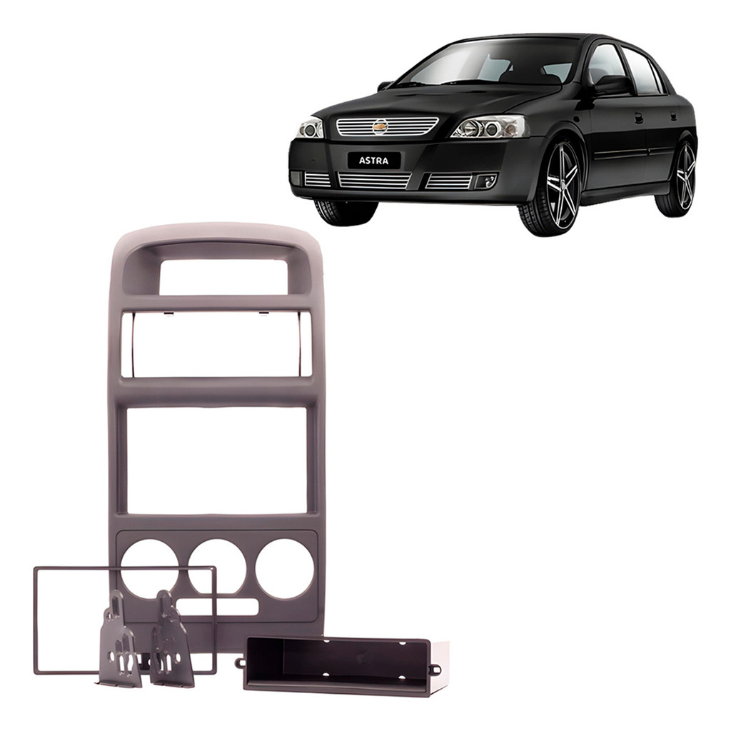 Moldura Painel Central Radio Astra 1 Din Com AR Condicionado Analógico 1998 à 2012 Preta AP768-Expex em Oferta na Shopee