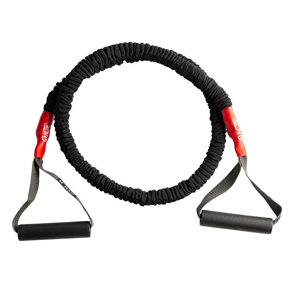 Extensor Pro p/ Braços e Pernas, Carga Forte de 9KG, Resistência Forte, 120cm, Preto e Vermelho, T288-F, Acte Sports em Oferta na Shopee