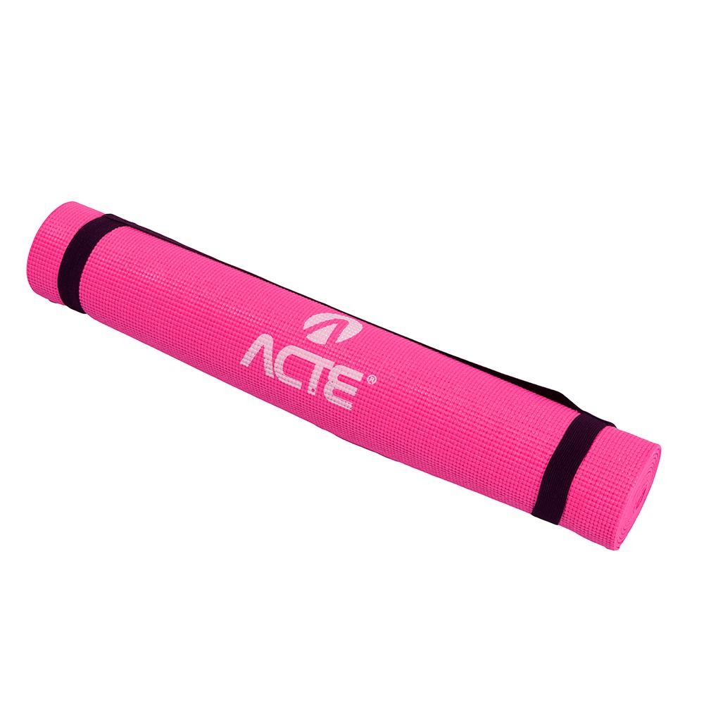Tapete Yoga Mat Antiderrapante PVC Indoor T10-R Rosa Acte - Sports & Outdoors