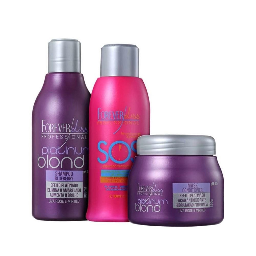 Forever Liss Professional Platinum Blond SOS (3 Produtos)