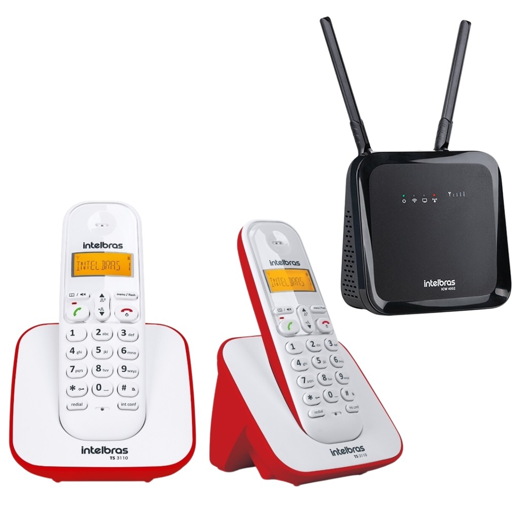 Kit Aparelho Telefone ID Bina Ramal Entrada Chip Celular 4G