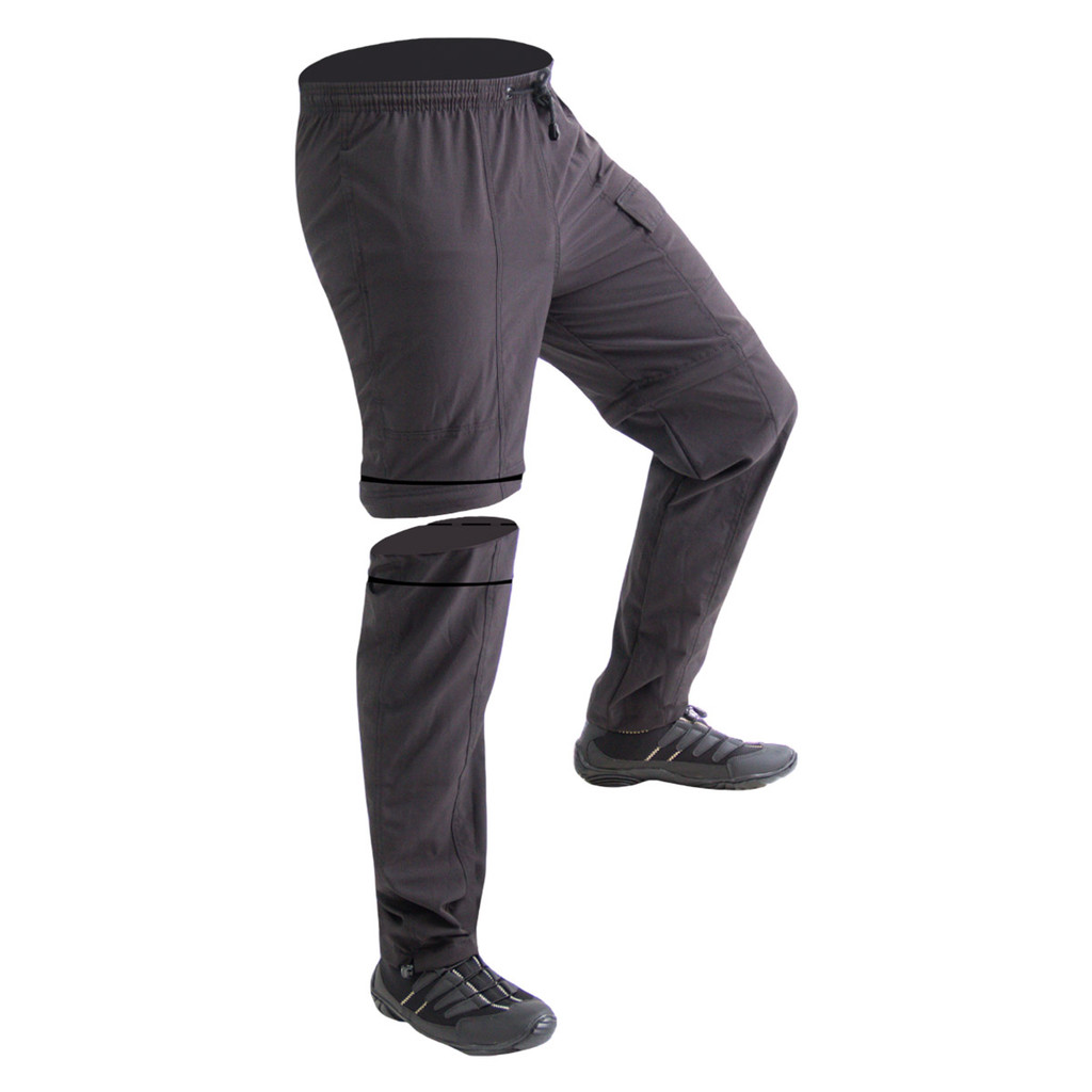 Calça Esportiva Vira Bermuda Mar Negro Masculina Combat UV50+ Preta Trilha Pesca