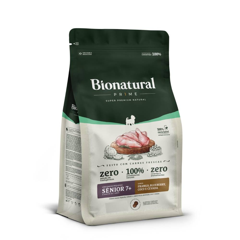 Ração Special Dog Bionatural Prime Raças Pequenas Senior 7+ Frango 1Kg