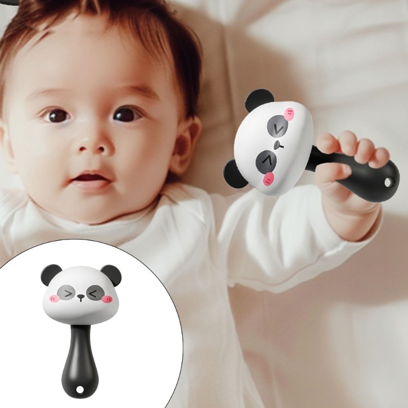 XI Infantil Chocalho Maracas Brinquedo Panda Tema Música Para Decoração Do Berçário Mão Olho Coordenação Habilidade Moto